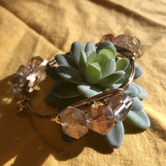 Bourbon And Boweties Gold Bangle Bracelet - Picture 2 of 8